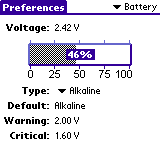 Battery Prefs Screen